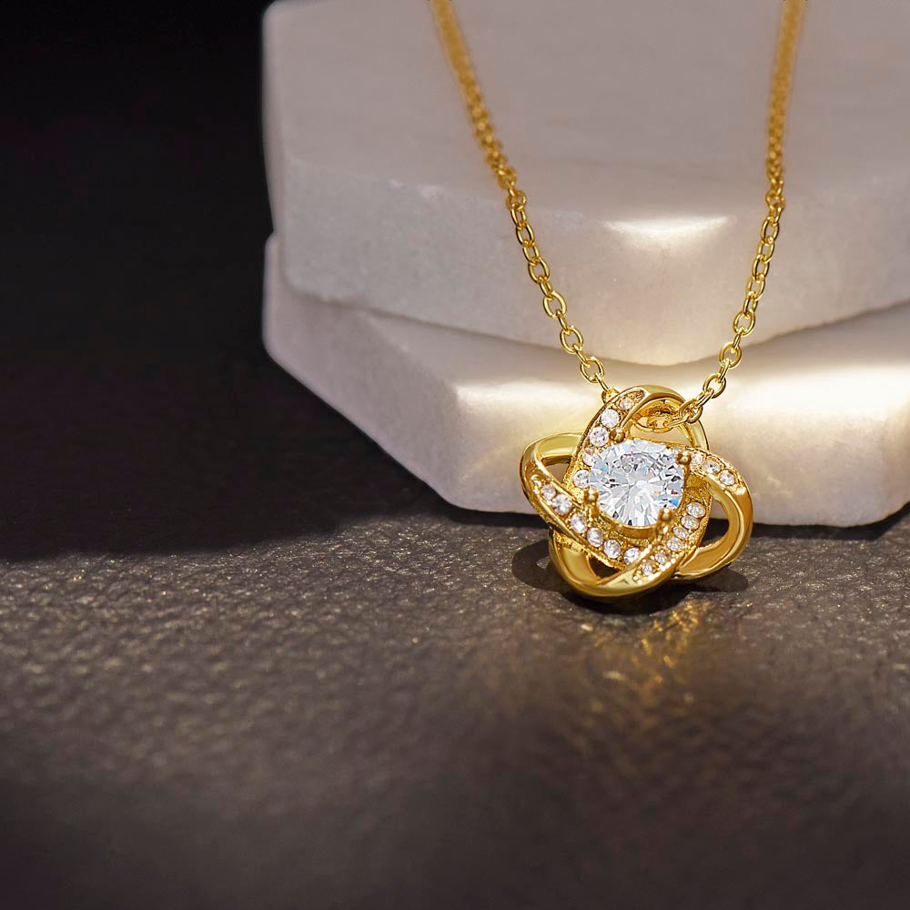 To My Mom - Unbreakable Bond - Love Knot Necklace - FREE SHIPPING