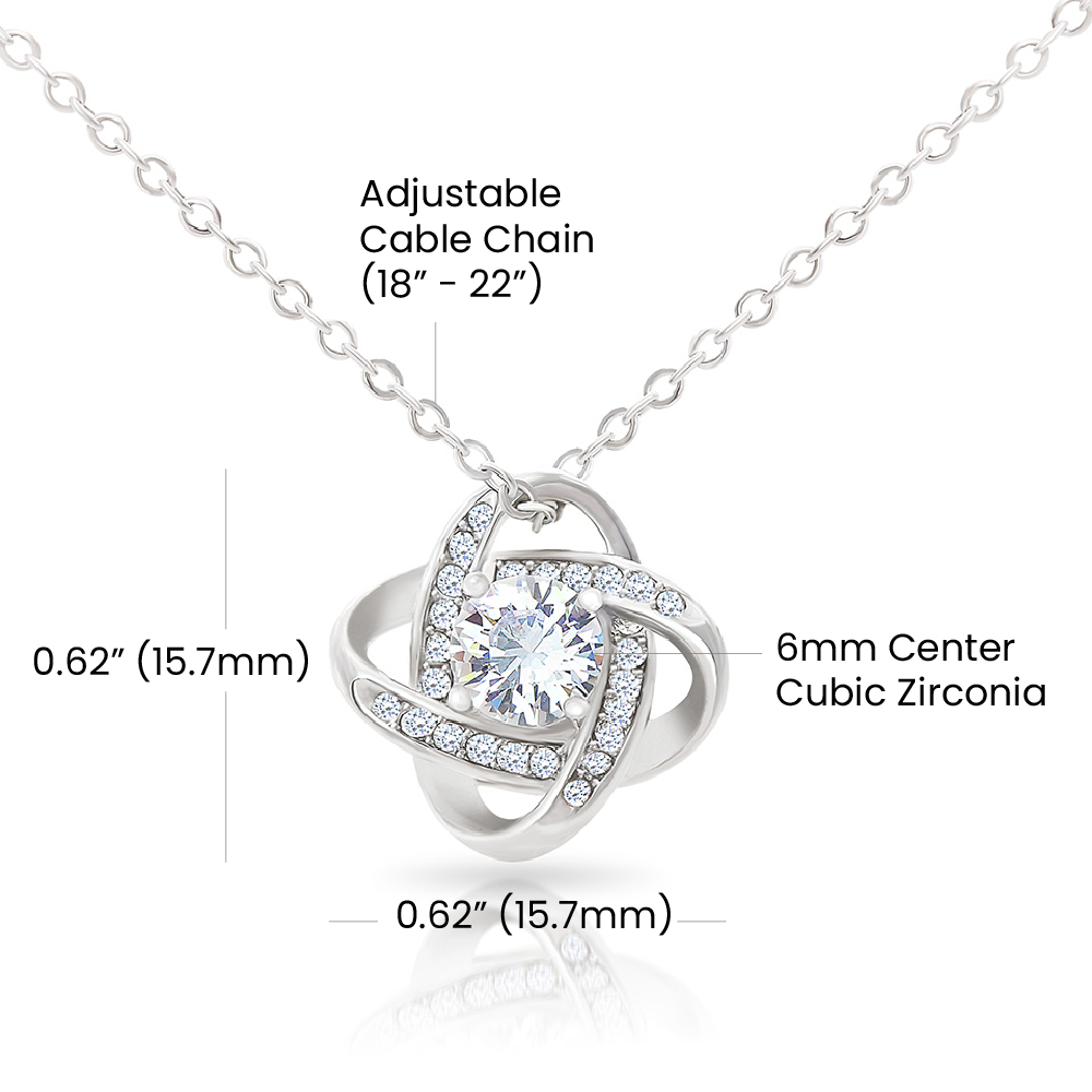 To My Mom - Unbreakable Bond - Love Knot Necklace - FREE SHIPPING