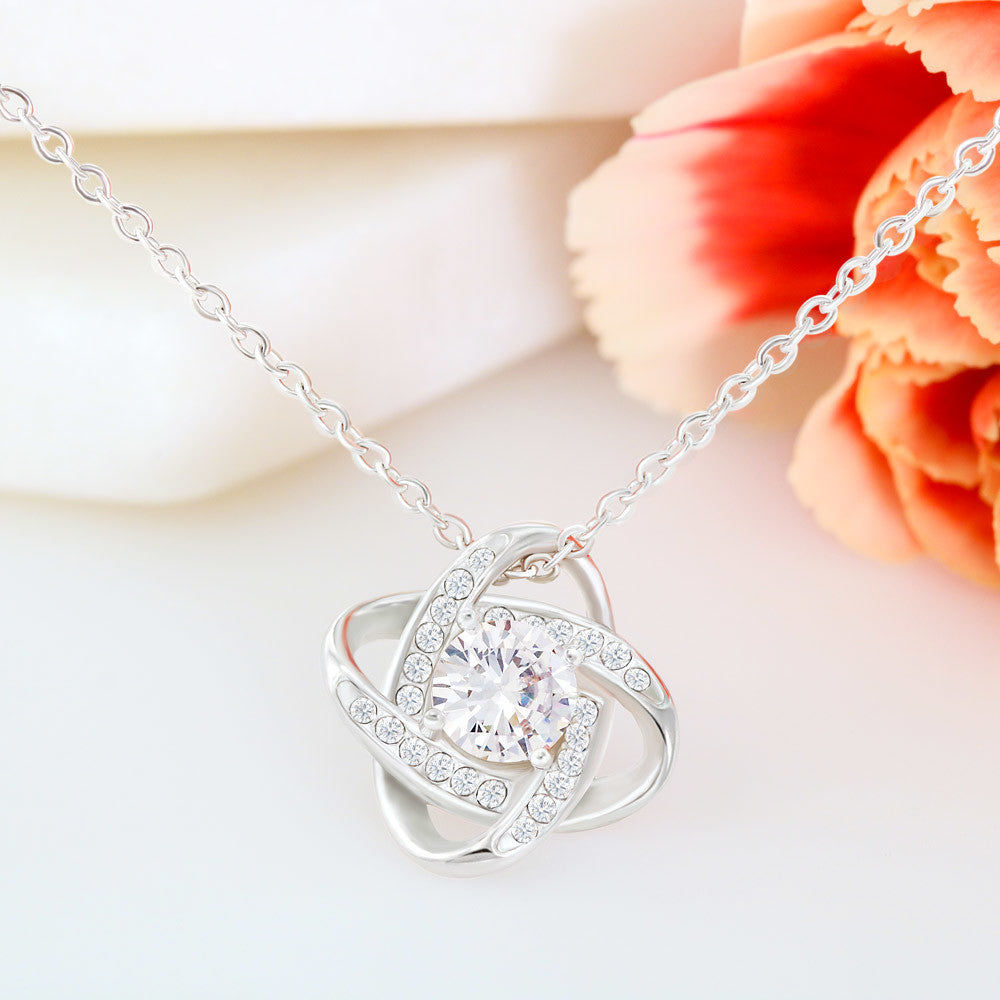 To My Mom - Unbreakable Bond - Love Knot Necklace - FREE SHIPPING