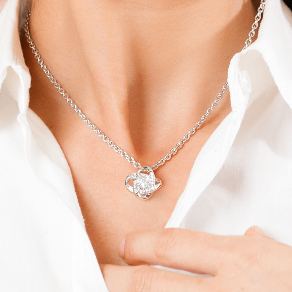 To My Mom - Unbreakable Bond - Love Knot Necklace - FREE SHIPPING